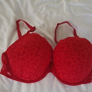 Bold Red Victoria Secret Full Coverage Demi Bra